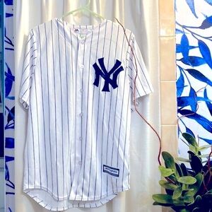 Men’s Majestic Genuine Merchandise NY Cool Base “Castro” Jersey Short Sleeve S